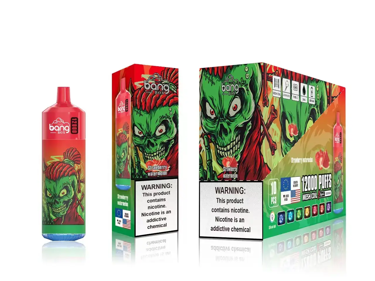Vape Großhandel Österreich Erdbeerwassermelone 4FVXR121 Bang Box 12000 Züge