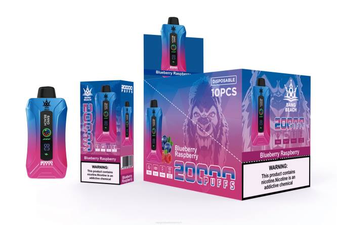 Bang Beach 20000 Züge Smart Screen Vape NT2812 - Vape Österreich Preis Blaubeer-Himbeere