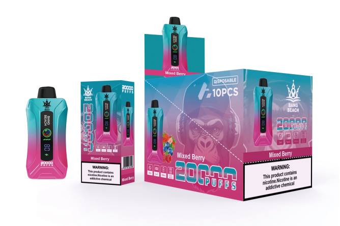 Bang Beach 20000 Züge Smart Screen Vape NT285 - Einweg Vape Österreich gemischte Beere