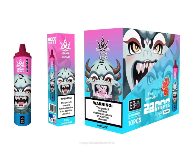 Bang Beach 22000 Züge intelligenter Bildschirm NT2815 - Vape Wien rosa Limonade