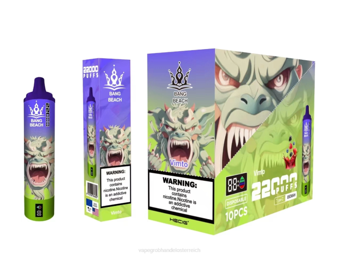 Bang Beach 22000 Züge intelligenter Bildschirm NT2818 - Vape Österreich Preis vimto