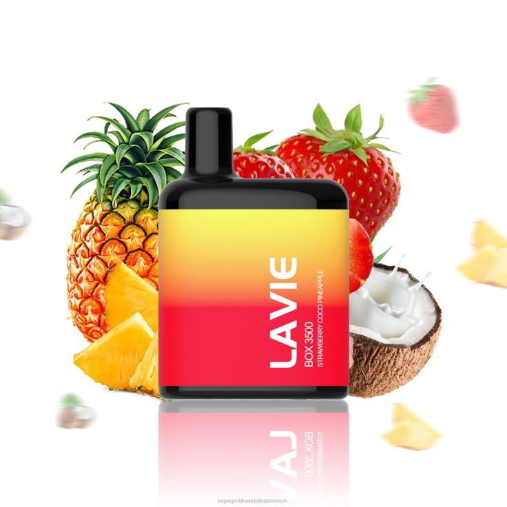 LAVIE BOX 3500 Züge 4T4XL207 | Einweg Vape Österreich Erdbeer-Kokos-Ananas
