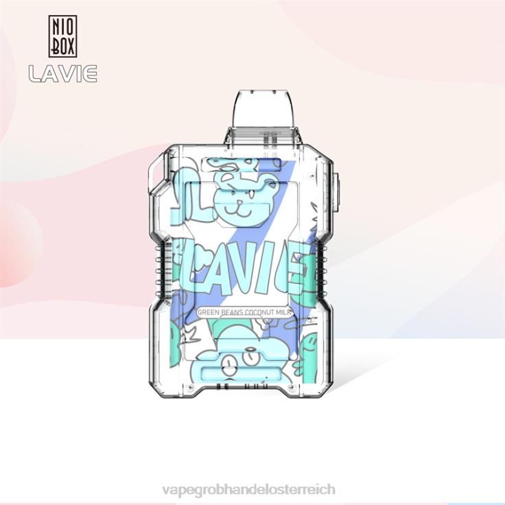 LAVIE NIO BOX 9000 Züge 4T4XL188 | Vape Kaufen Graz grüne Bohnen, Kokosmilch