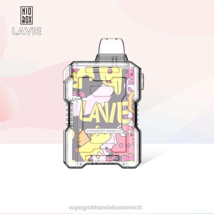 LAVIE NIO BOX 9000 Züge 4T4XL190 | Vape Großhändler Erdbeer-Mango-Eis