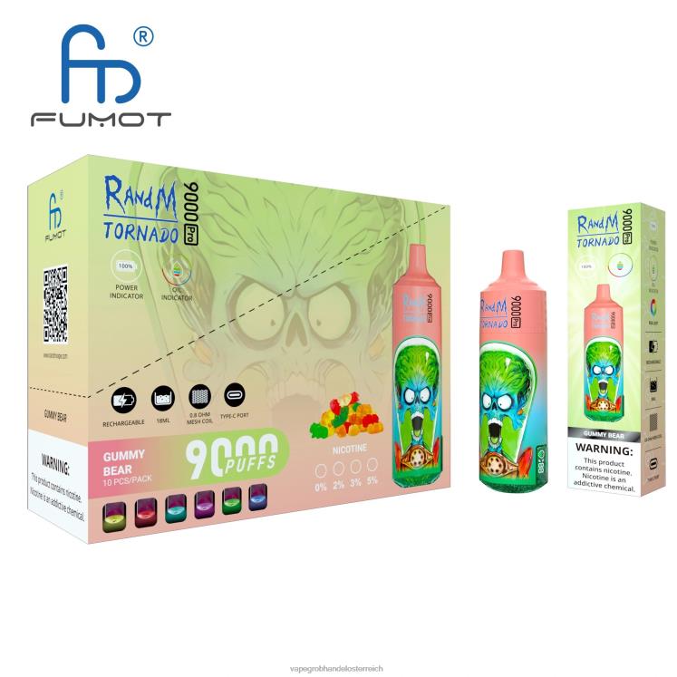 Vape Großhandel Preise Einweg 4FVXR2 RandM Tornado 9000 5 %