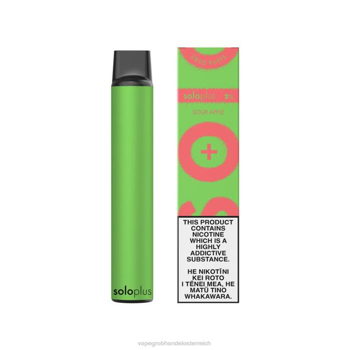 Vape Großhändler 64R630 - Solo Plus Einweg-Vapor saurer Apfel