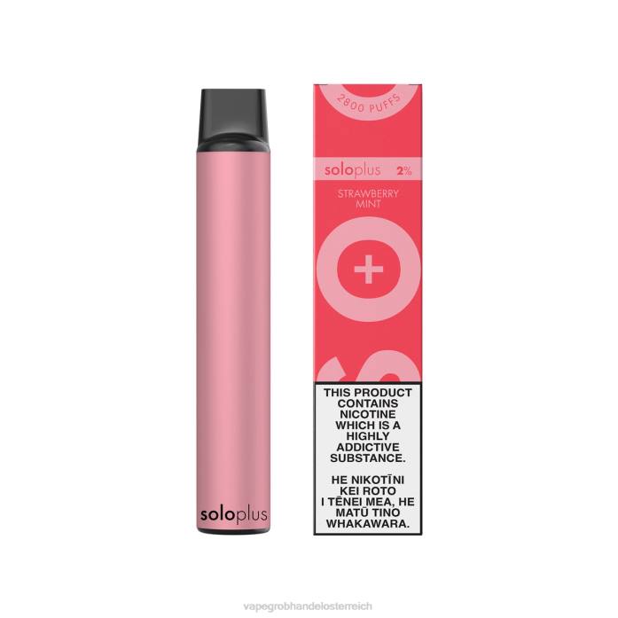 Vape Großhandel Preise 64R626 - Solo Plus Einweg-Vapor Erdbeerminze