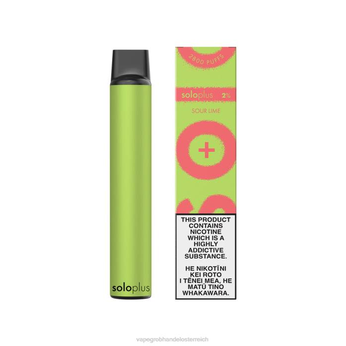 Vape Großhandel Preise 64R634 - Solo Plus Einweg-Vapor saure Limette
