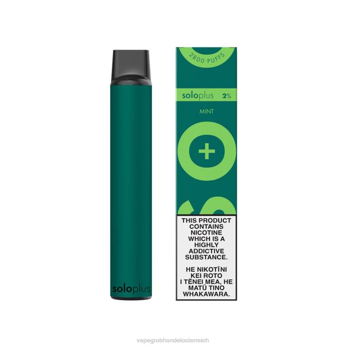 Vape Großhandel Österreich 64R633 - Solo Plus Einweg-Vapor Minze