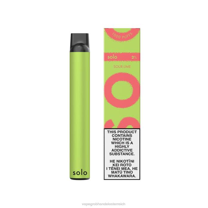 Vape Großhandel Preise 64R618 - Solo Einweg-Vapor saure Limette
