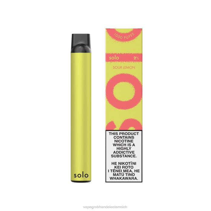 Vape Kaufen Graz 64R612 - Solo Einweg-Vapor saure Zitrone