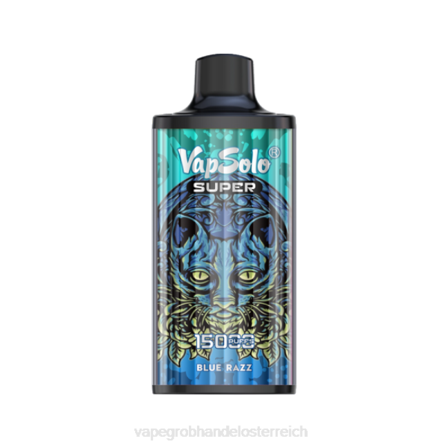 Vape Kaufen Graz P4DL108 Vapsolo SUPER Einweg-Vapor Blauer Razz