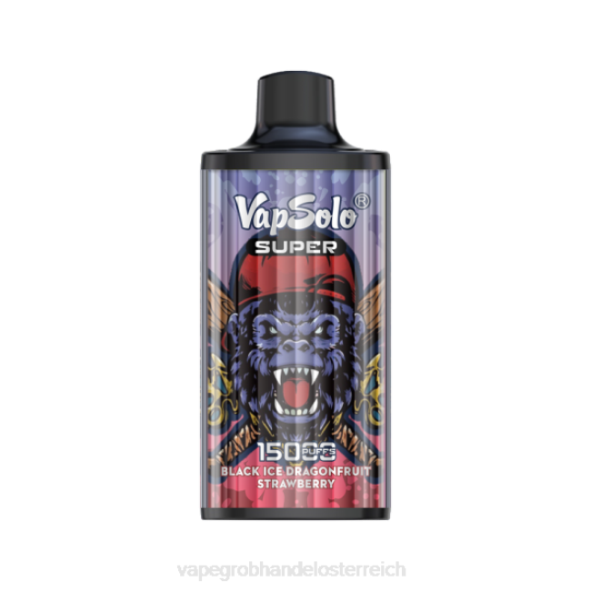 Vape Kaufen Linz P4DL107 Vapsolo SUPER Einweg-Vapor Schwarzes Eis, Drangofrucht-Erdbeere