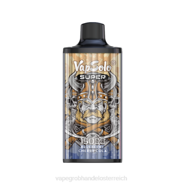 Vape Wien P4DL109 Vapsolo SUPER Einweg-Vapor Blaubeer-Kirsch-Cola
