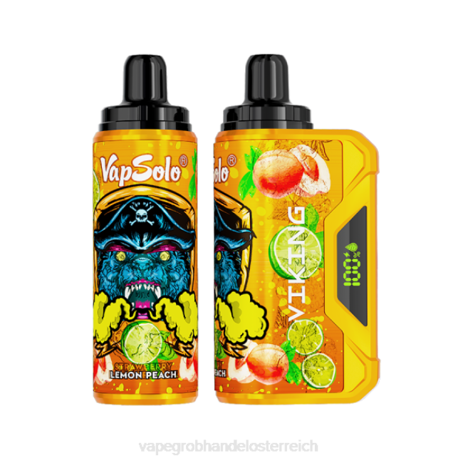 Einweg Vape Österreich P4DL135 Vapsolo VIKING Einweg-Vapor Zitronenpfirsich