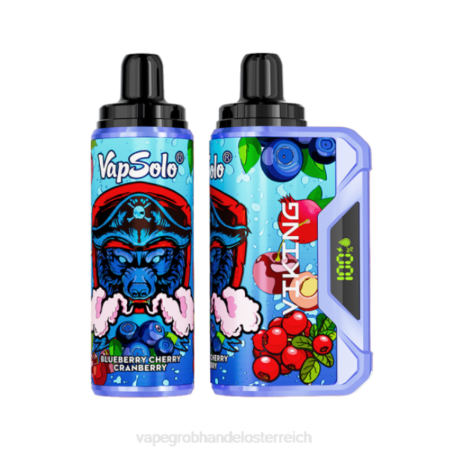 Vape Kaufen Linz P4DL131 Vapsolo VIKING Einweg-Vapor Heidelbeere, Kirsche, Cranberry