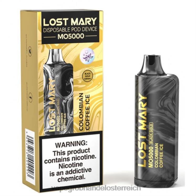 Vape Kaufen Graz kolumbianisches Kaffeeeis 4FVXR344 LOST MARY MO5000 Schwarzgold 10ml