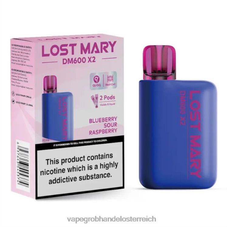 Vape Nikotinfrei Österreich Heidelbeere, saure Himbeere 4FVXR469 LOST MARY DM600 X2