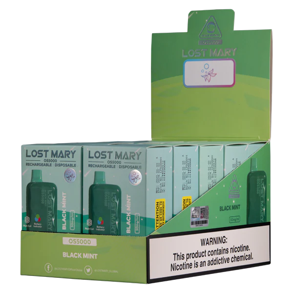 Vape Großhändler schwarze Minze 4FVXR106 LOST MARY OS5000