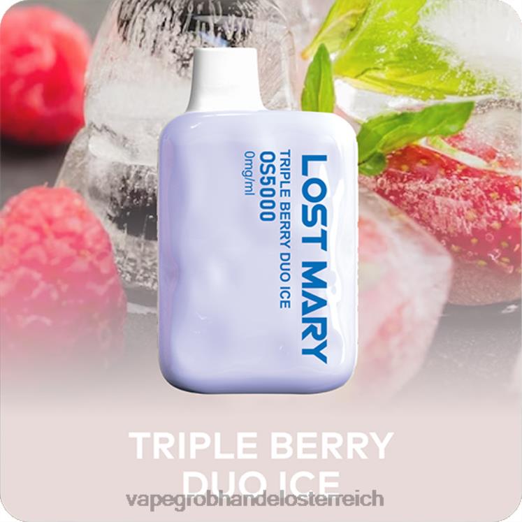 Vape Kaufen Graz Dreifaches Beeren-Duo-Eis 4FVXR504 LOST MARY OS5000 0 mg/ml
