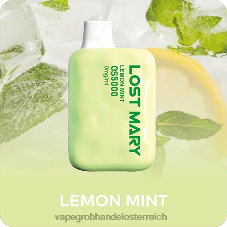 Vape Nikotinfrei Nachfüllbar Zitronenminze 4FVXR510 LOST MARY OS5000 0 mg/ml