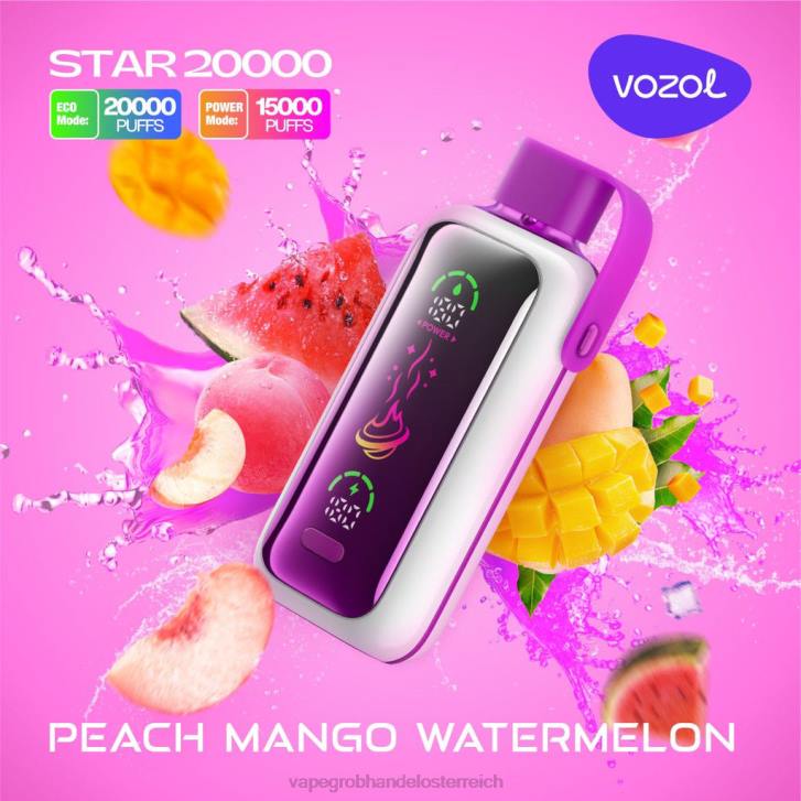 Vape Großhandel Preise Pfirsich-Mango-Wassermelone 24LZ16 VOZOL STAR 20000