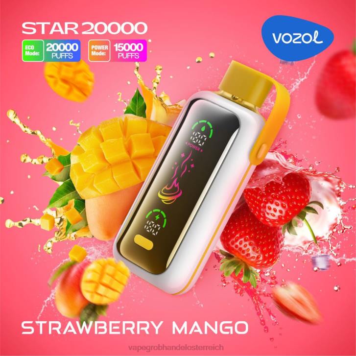 Vape Großhandel Österreich Erdbeer-Mango 24LZ1 VOZOL STAR 20000
