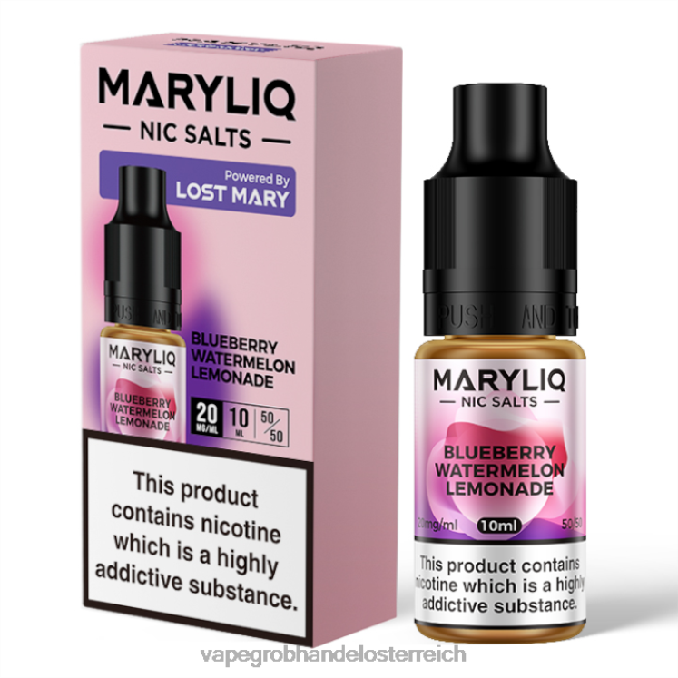 Vape Großhandel Preise Blaubeer-Wassermelonen-Limonade 4FVXR442 LOST MARY MARYLIQ Nic-Salze – 10 ml – 20 mg