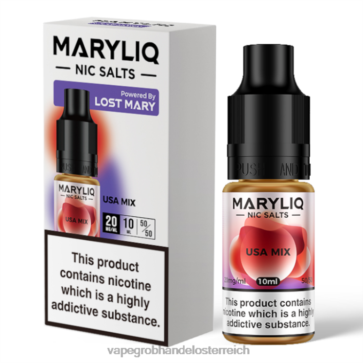 Vape Großhandel Preise USA-Mix 4FVXR462 LOST MARY MARYLIQ Nic-Salze – 10 ml – 20 mg