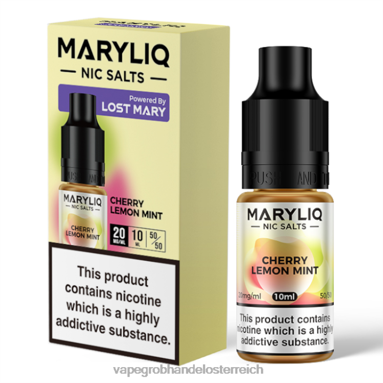 Vape Kaufen Graz Kirsch-Zitronen-Minze 4FVXR444 LOST MARY MARYLIQ Nic-Salze – 10 ml – 20 mg