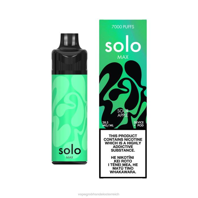 Vape Großhändler 64R670 - Solo MAX Pod-Kit saurer Apfel