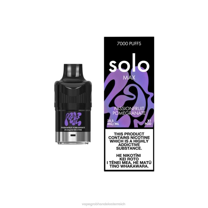 Vape Großhandel Österreich 64R689 - Solo MAX Schote Passionsfrucht Granatapfel