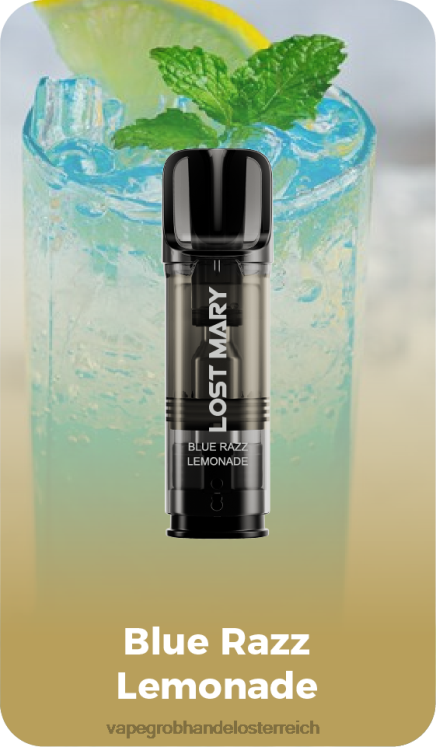 Vape Großhandel Österreich Blue Razz Limonade 4FVXR421 LOST MARY Tappo vorgefüllte Ersatzkapseln