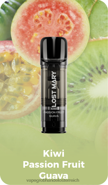 Vape Kaufen Graz Kiwi, Passionsfrucht, Guave 4FVXR424 LOST MARY Tappo vorgefüllte Ersatzkapseln